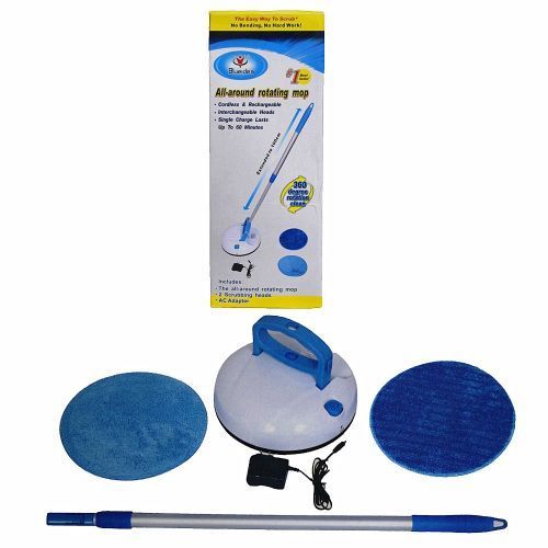 Electric Chargeable 360 All Around Rotating Mop - Blue,White