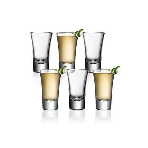 6 Pieces Of Heavy Base  Shot Glasses - Colorless