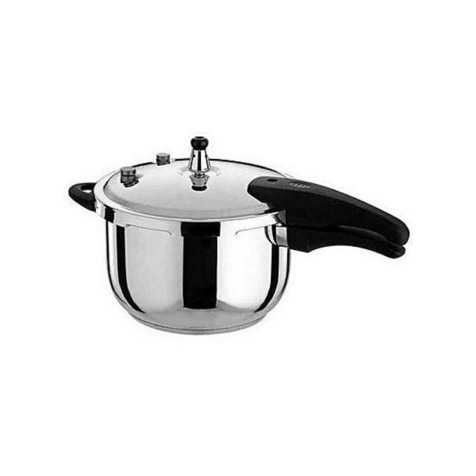 5Litres HCX Stainless Steel Pressure Cooker-Silver