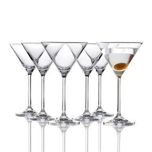 6 Pieces Of Wine,Martini,Cocktails Glasses - Colorless