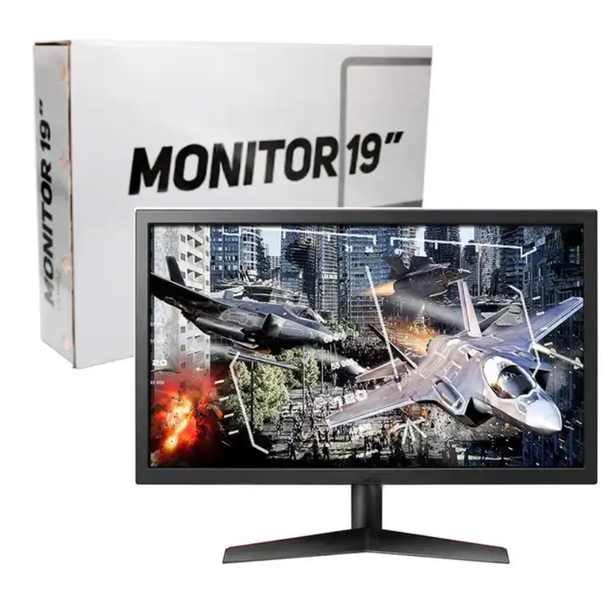 Monitor PC OEM 19 Inch Lcd Led Display Vga Port Home Working Desktop Pc Computer Monitor