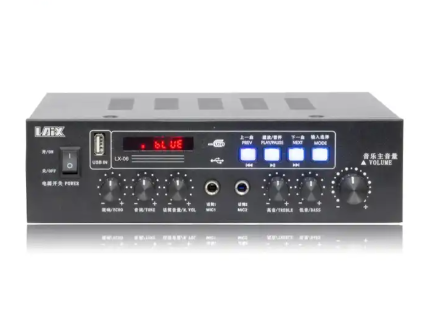 LX-06 Amplificadores Sonido Ampli Control Remote Audio Karaoke Optical Amplifier