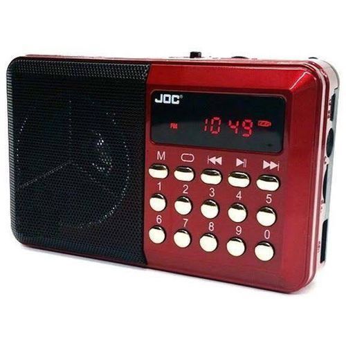 Rechargeable USB And Memory Card FM Radio - Red