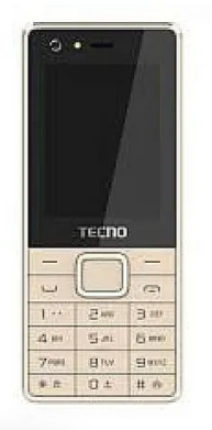 Tecno T660 2.4" 8MB RAM 16MB ROM Dual SIM, 1100mAH Battery - Golden