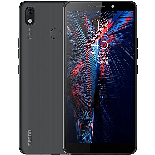 Tecno Pouvoir 2 Air (LB6) 6" HD 1GB RAM 16GB ROM 13MP + 8MP Camera, Dual SIM 3G LTE Fingerprint & Face ID Smartphone - Black