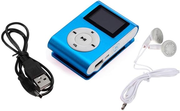 Kanzer Mini USB MP3 Music Player LCD Screen + Earphone + Data Cable - Blue