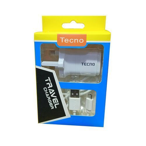 3 Pin Travel Charger - White