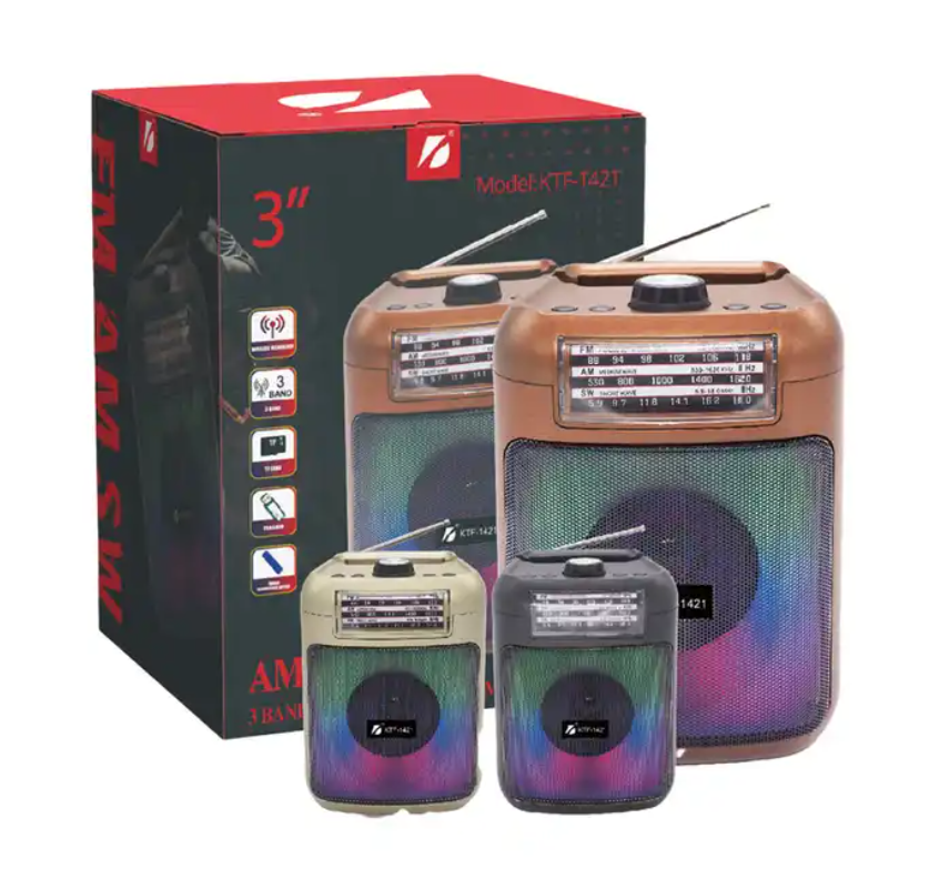 Dance Garden Road trip HiFi Antenna LED Bass Multifunctional Wireless Portable BT Sound core Speaker Auto Radio Real Fm