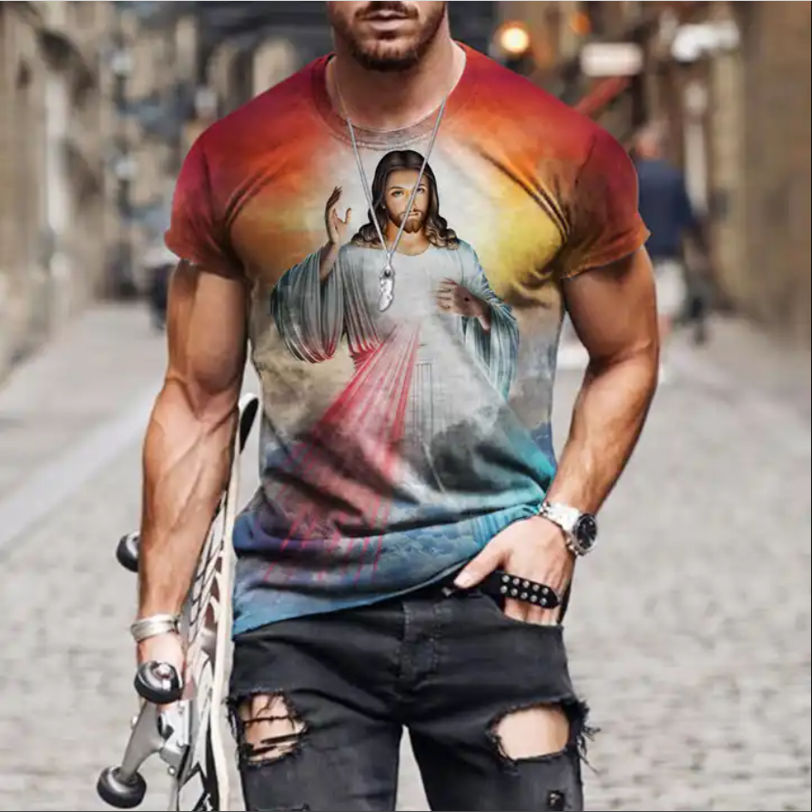 Hip Hop T Shirt High Quality 3d Digital Printing Animal T-shirt And Custom T-shirt