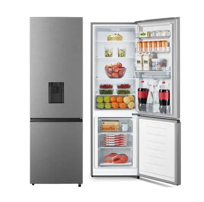 Bottom Freezer With Water Dispenser Stainless Steel Free Standing BCD-340L , air cooled two doors refrigerator