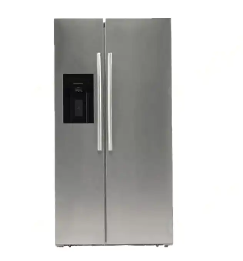 606L High Quality Side By Side Door Home Fridge with Ice Maker