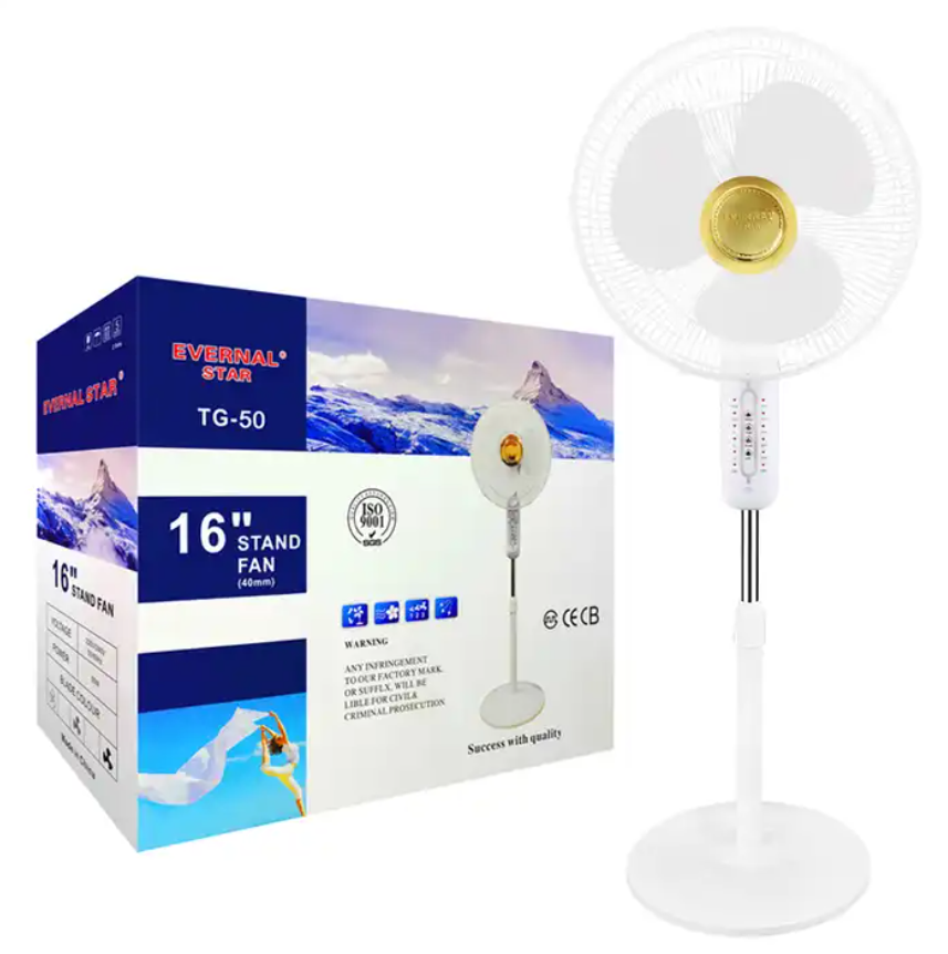 EVERNAL STAR TG-50 DC 12V stand fan high electric standing fan for air cooling