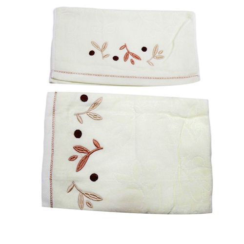 Two Piece Cotton Towel - Cream