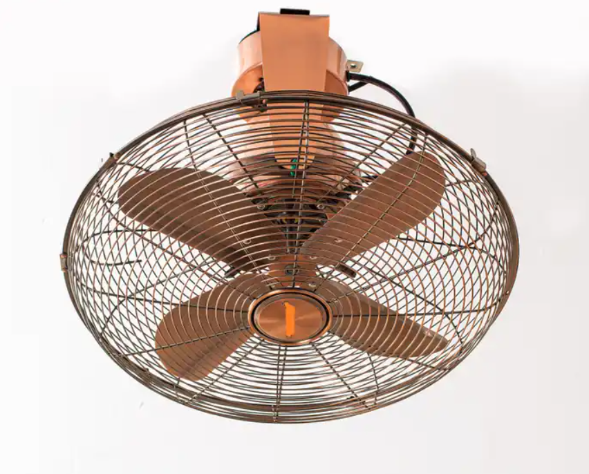 360 Degree Oscillation Orbit Ceiling Fan 40 CM With Full Metal Housing Copper Color