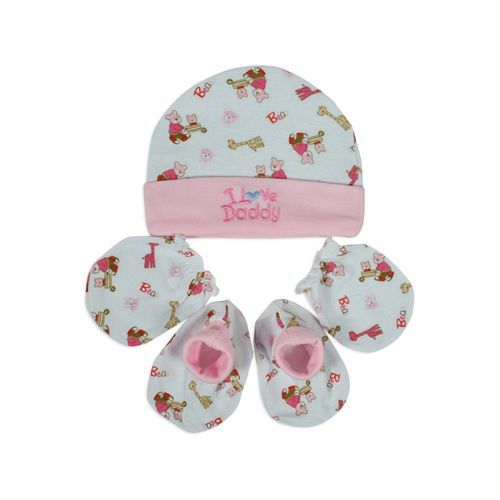 Baby Cap Mittens & Socks - Pink Multiple Designs