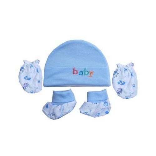 Baby Cap Mittens & Socks - Blue Multiple Designs