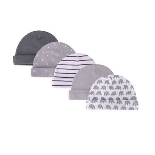 5Pcs Baby Caps/Headgears- Multicolored