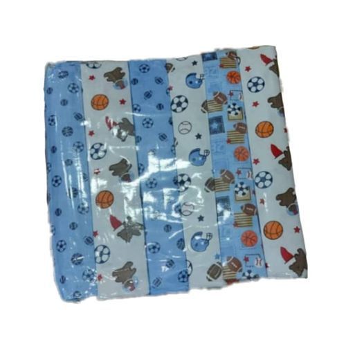 100% Cotton 6pcBaby Receiving, Swaddling Sheets- Multicolor