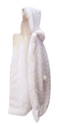 Baby Receiver Shawl Blanket - White/ Grey