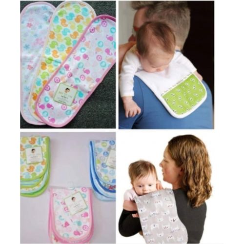 Set Of 3pc Baby Burp Cloths- Color,Design May Vary