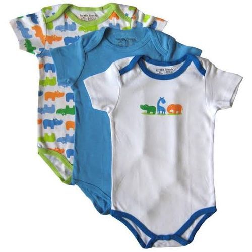 Babys' 3 Pack Short Sleeve Bodysuits - Multicolor