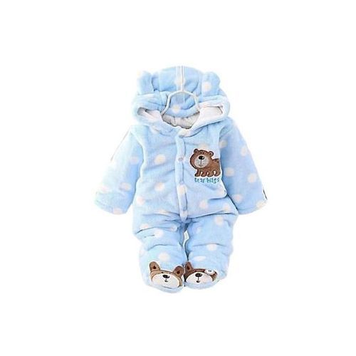 Baby Warm Bodysuit Overall Romper - Blue