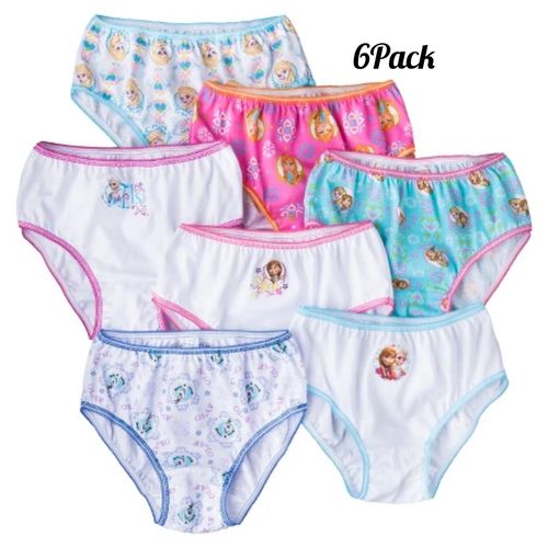 Adorable 6PACK Disney Princess Panties Pure Cotton - Multi-colors