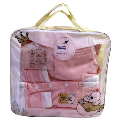 8 Piece Baby Girl Pack - Pink/ White