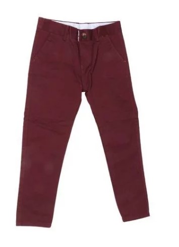 Brown Kaki Boys Trouser - Maroon