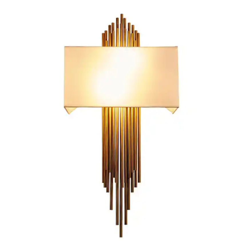 Brass Hotel Gold and Black Wall Sconce Light Hotel Decorative Wall Lamp