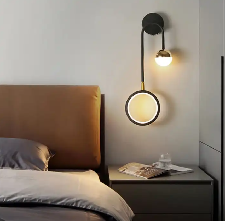 Creative Bedroom Bedside Adjustable Lamp Simple Modern Luxury Nordic Living Room Corridor Background Wall Lamp