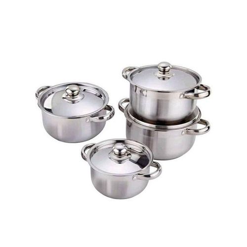 8piece Stainless Steel Saucepan - Silver