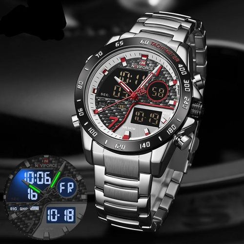 Luxury Dual Waterproof Watch - Silver